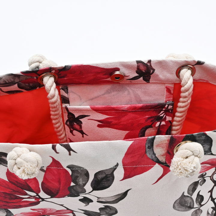 Tote Bag | Floral Printed Canvas Carry Bag