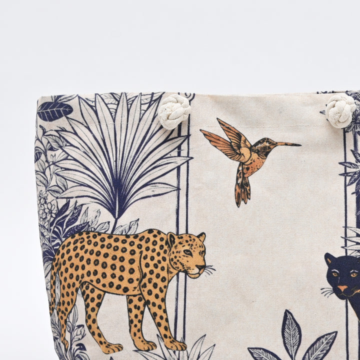 Tote Bag | Artistic Wildlife Canvas Beach Bag