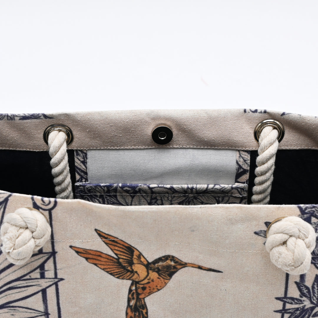 Tote Bag | Artistic Wildlife Canvas Beach Bag