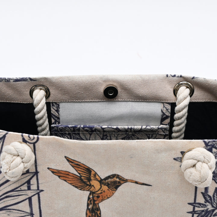 Tote Bag | Artistic Wildlife Canvas Beach Bag