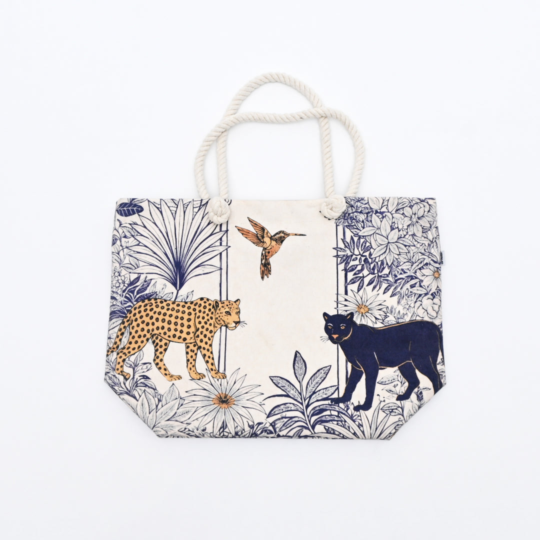 Tote Bag | Artistic Wildlife Canvas Beach Bag