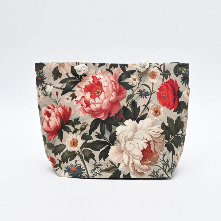 Tote Bag | Abstract Floral Canvas Beach  Bag
