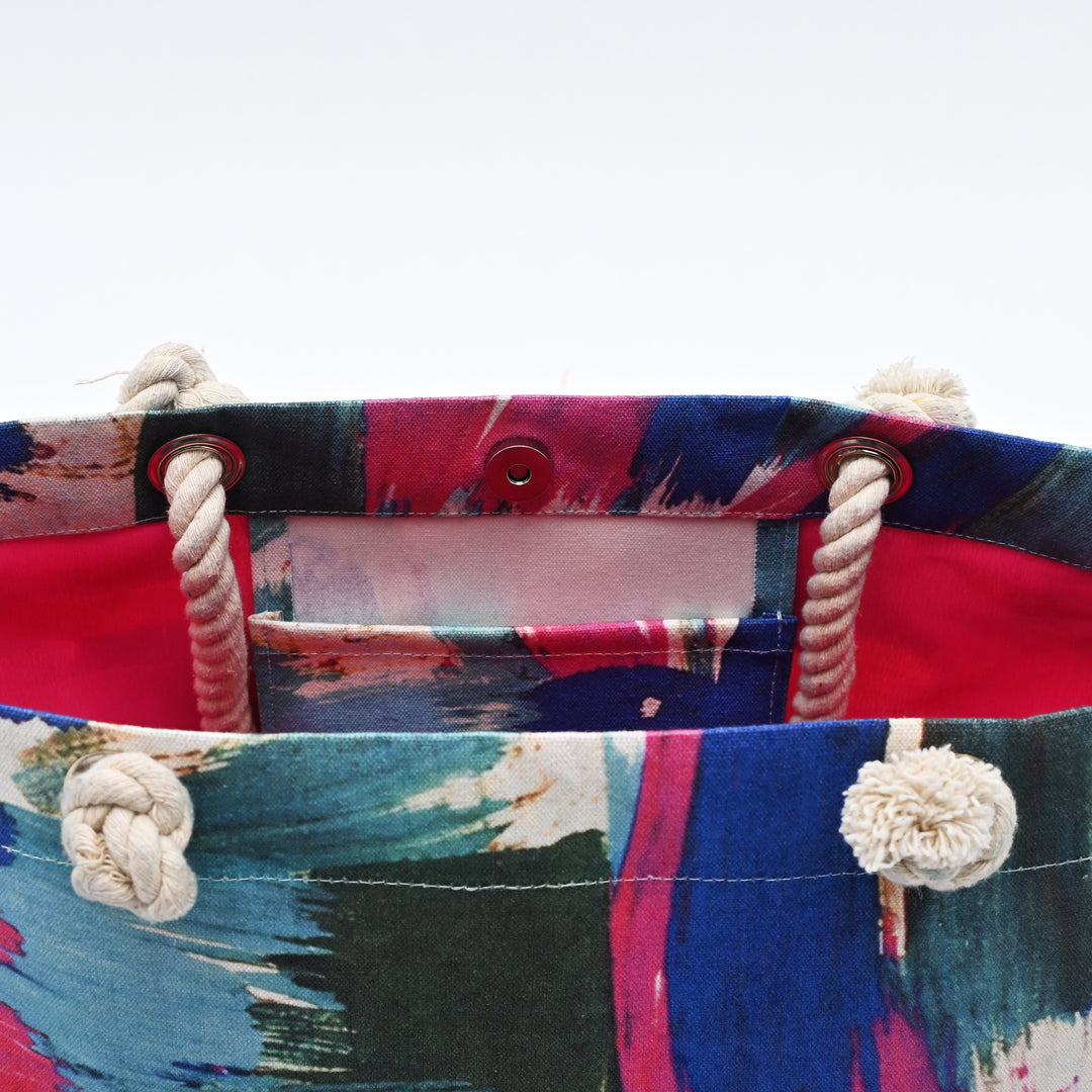 Tote Bag | Modern Artistic Canvas Beach Bag