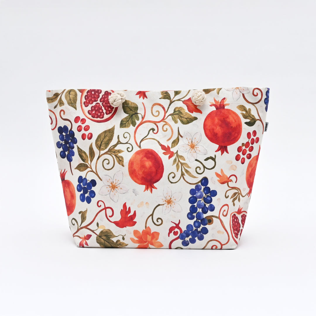 Tote Bag | Fruit-Printed Canvas Beach Bag