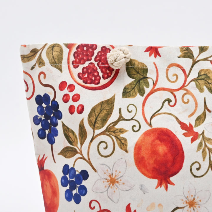 Tote Bag | Fruit-Printed Canvas Beach Bag