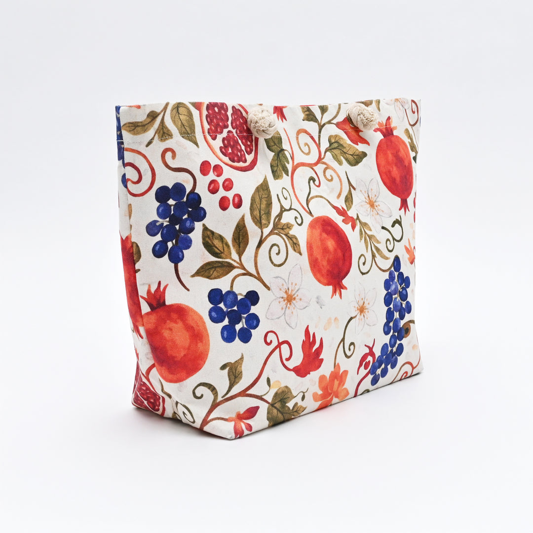 Tote Bag | Fruit-Printed Canvas Beach Bag