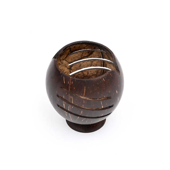 Handcrafted Coconut Shell Pen Holder | Ecofriendly, Unique Desk Organizer