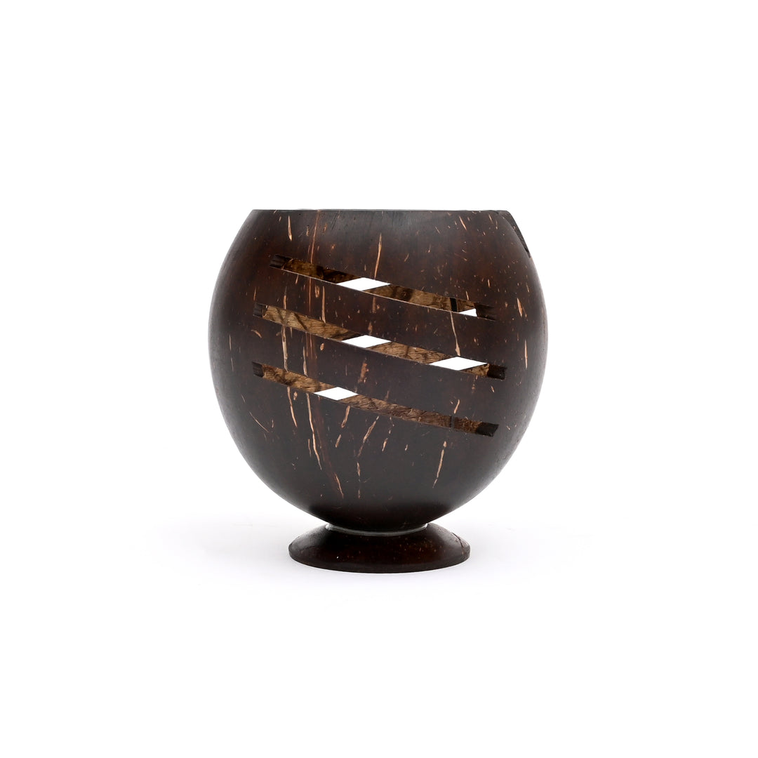 Handcrafted Coconut Shell Pen Holder | Ecofriendly, Unique Desk Organizer