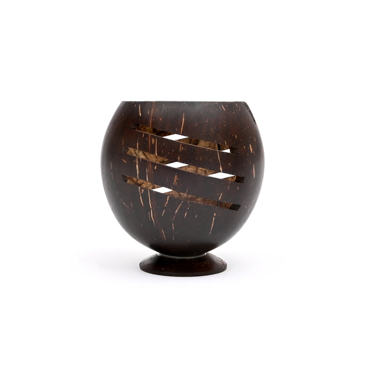 Handcrafted Coconut Shell Pen Holder | Ecofriendly, Unique Desk Organizer