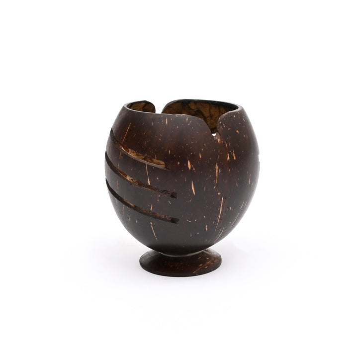 Handcrafted Coconut Shell Pen Holder | Ecofriendly, Unique Desk Organizer