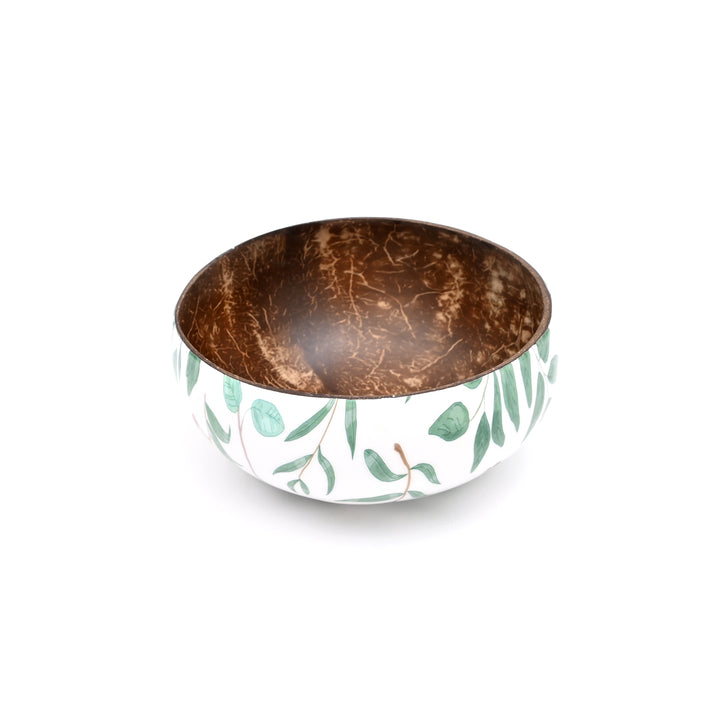 Handcrafted Coconut Shell Enamel Bowl | Sustainable Decor & Serving Dish