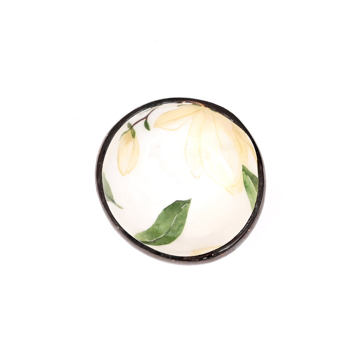 Coconut Shell Ceramic Bowl | Handcrafted with Enamel Interior for Sustainable Style