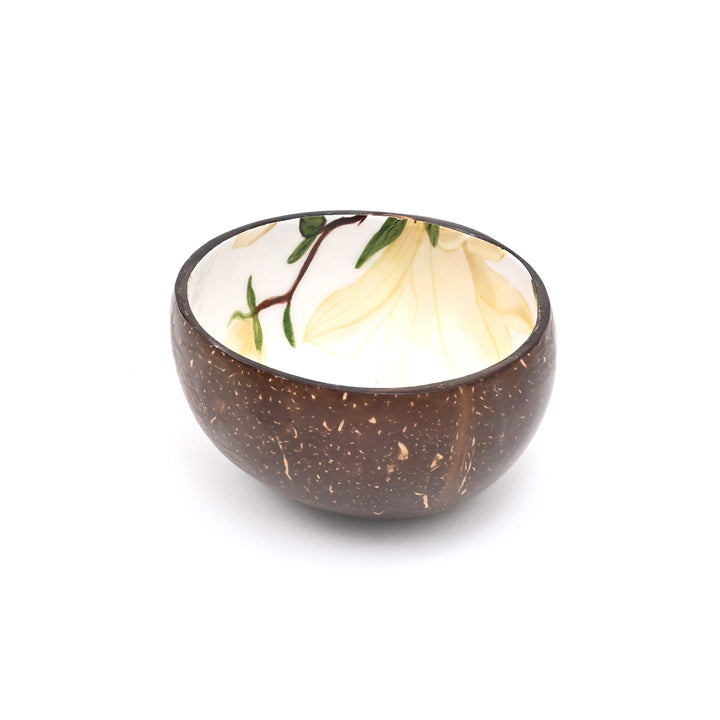 Coconut Shell Ceramic Bowl | Handcrafted with Enamel Interior for Sustainable Style