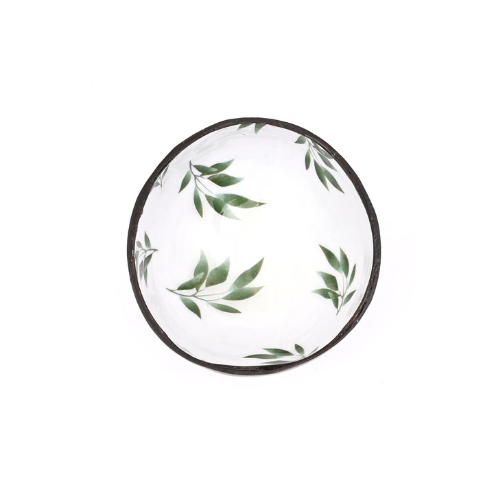 Handcrafted Coconut Shell & Enamel Ceramic Bowl | Ecofriendly & Stylish