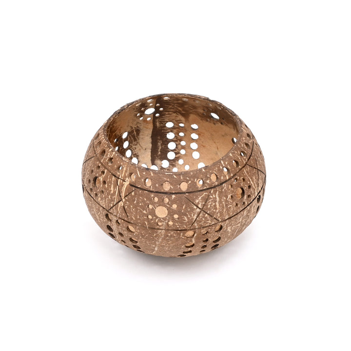 Tropical Coconut Shell Candle Holder | Natural Ecofriendly Tea Light