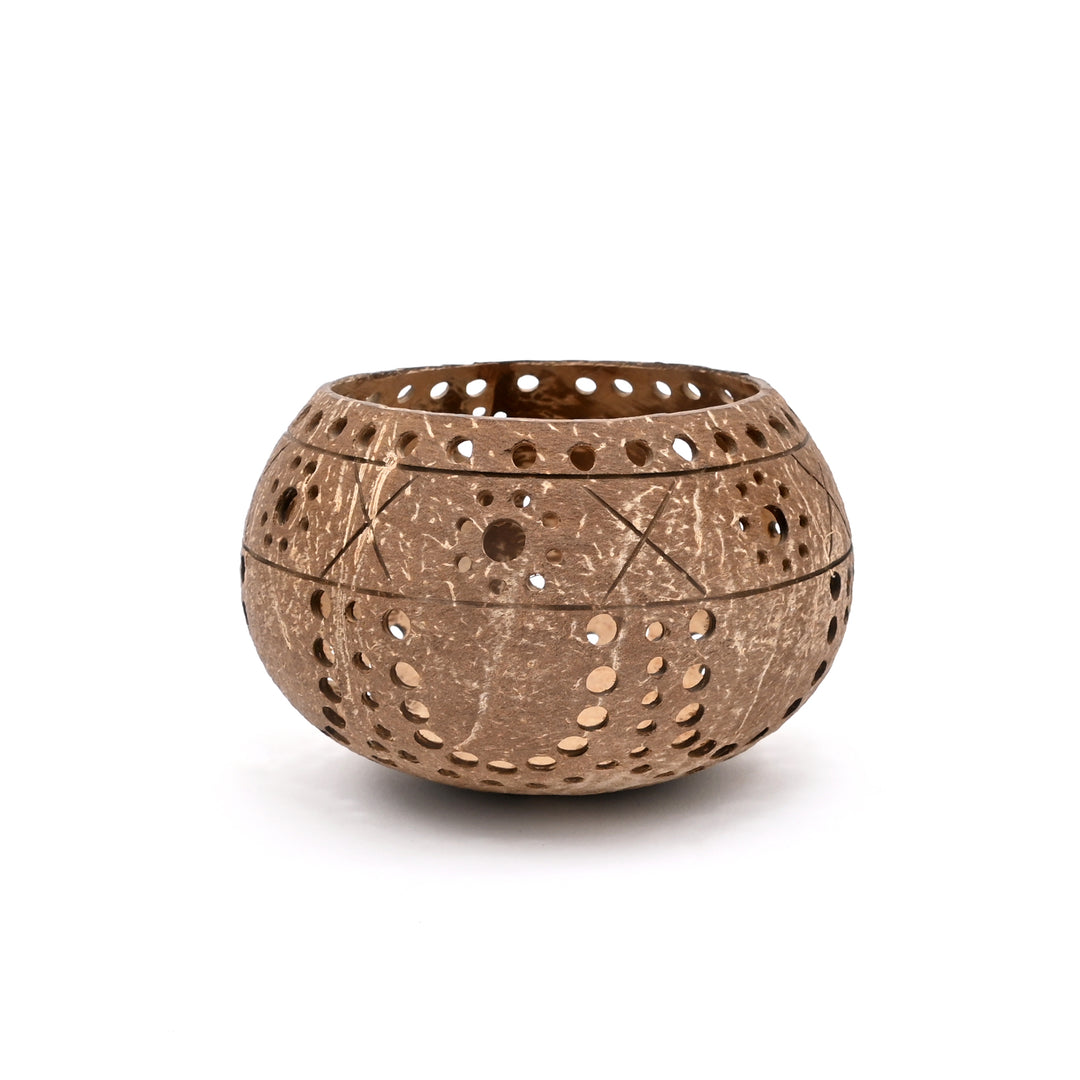 Tropical Coconut Shell Candle Holder | Natural Ecofriendly Tea Light