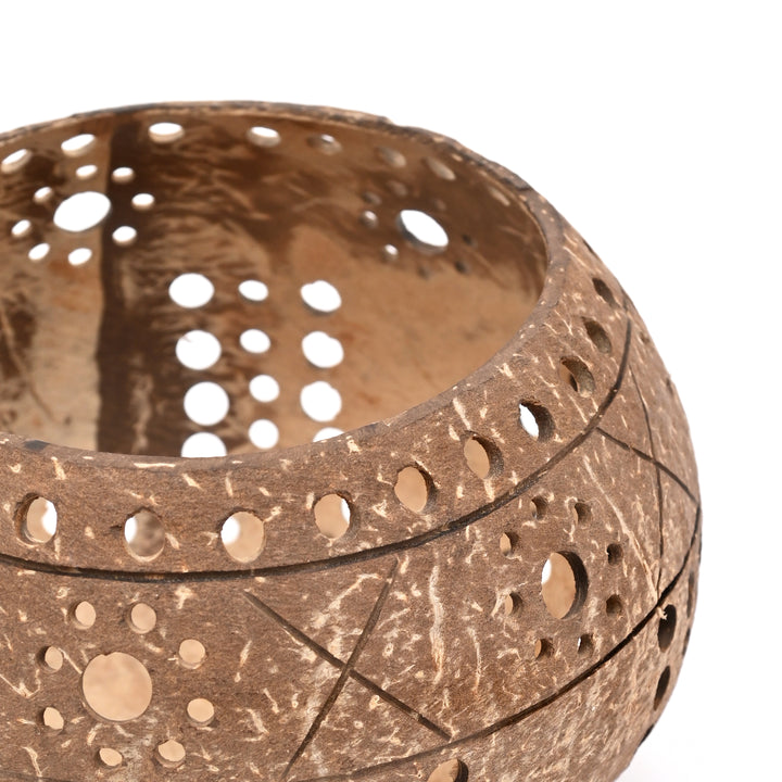 Tropical Coconut Shell Candle Holder | Natural Ecofriendly Tea Light