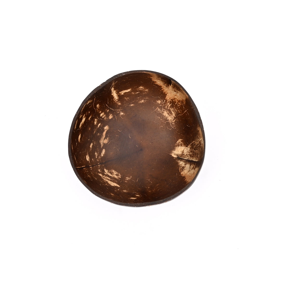 Natural Coconut Shell Bowl with Spoon Set | 500 ml Ecofriendly Dining