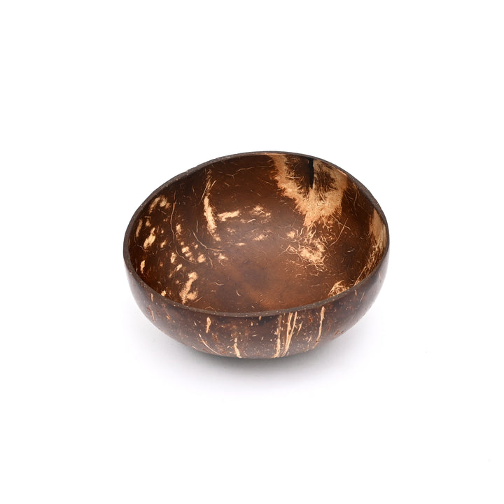 Natural Coconut Shell Bowl with Spoon Set | 500 ml Ecofriendly Dining