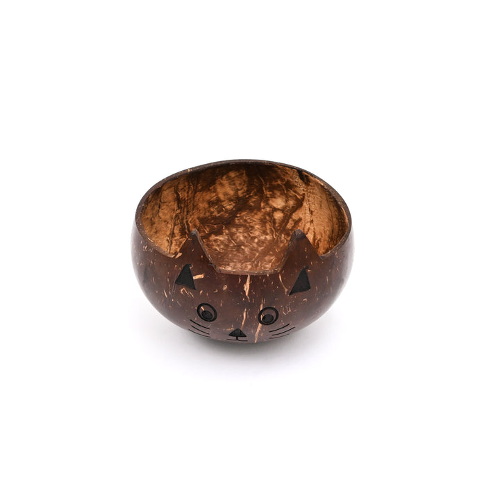 Ecofriendly Cat Bowl Made from Real Coconut Shell | Sustainable Pet Dining