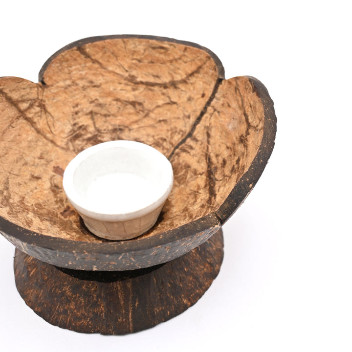 Coconut Shell Dhoop Stand | Natural Ecofriendly Incense Holder