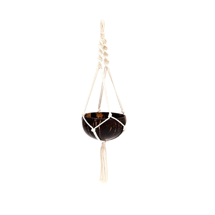 Coconut Shell Hanging Planter | Natural Ecofriendly Suspended Garden Pot