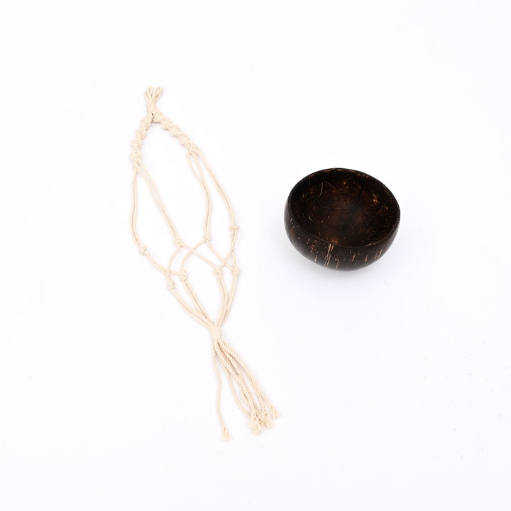 Coconut Shell Hanging Planter | Natural Ecofriendly Suspended Garden Pot