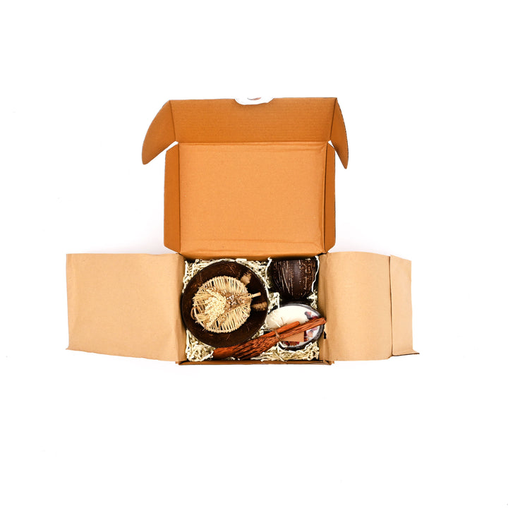 Evergreen Gift Hamper with Coconut Shell Wax Candles | Ecofriendly & Elegant