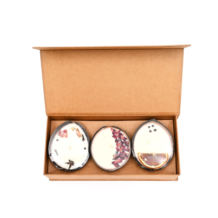 Coconut Shell Candle Gift Box | Ecofriendly Artisan Home Decor