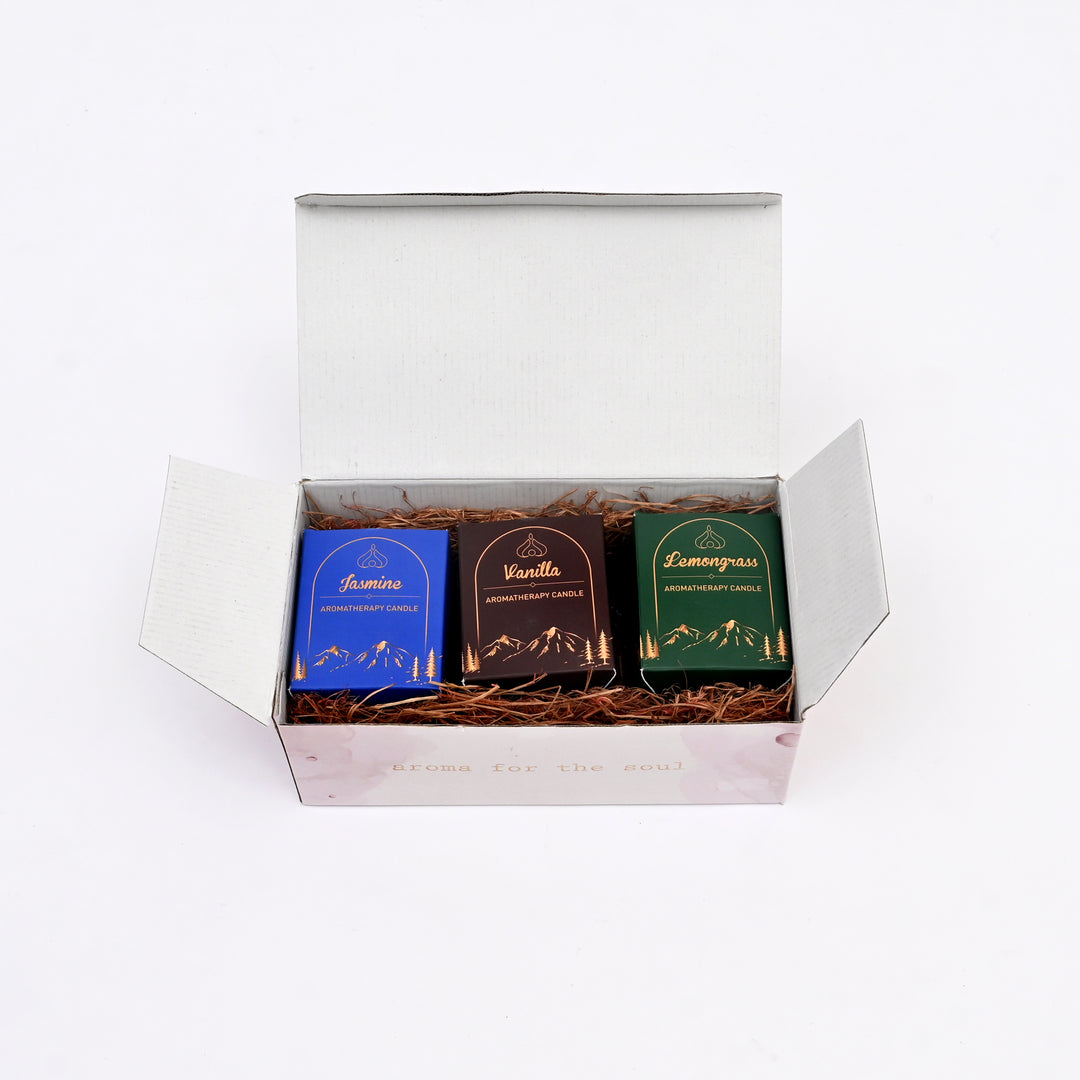 3-Pack Aromatherapy Wax Candles | Calming Scents for Stress Relief & Gifting