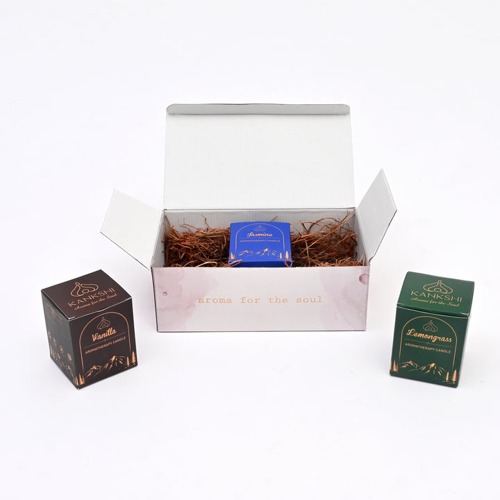 3-Pack Aromatherapy Wax Candles | Calming Scents for Stress Relief & Gifting