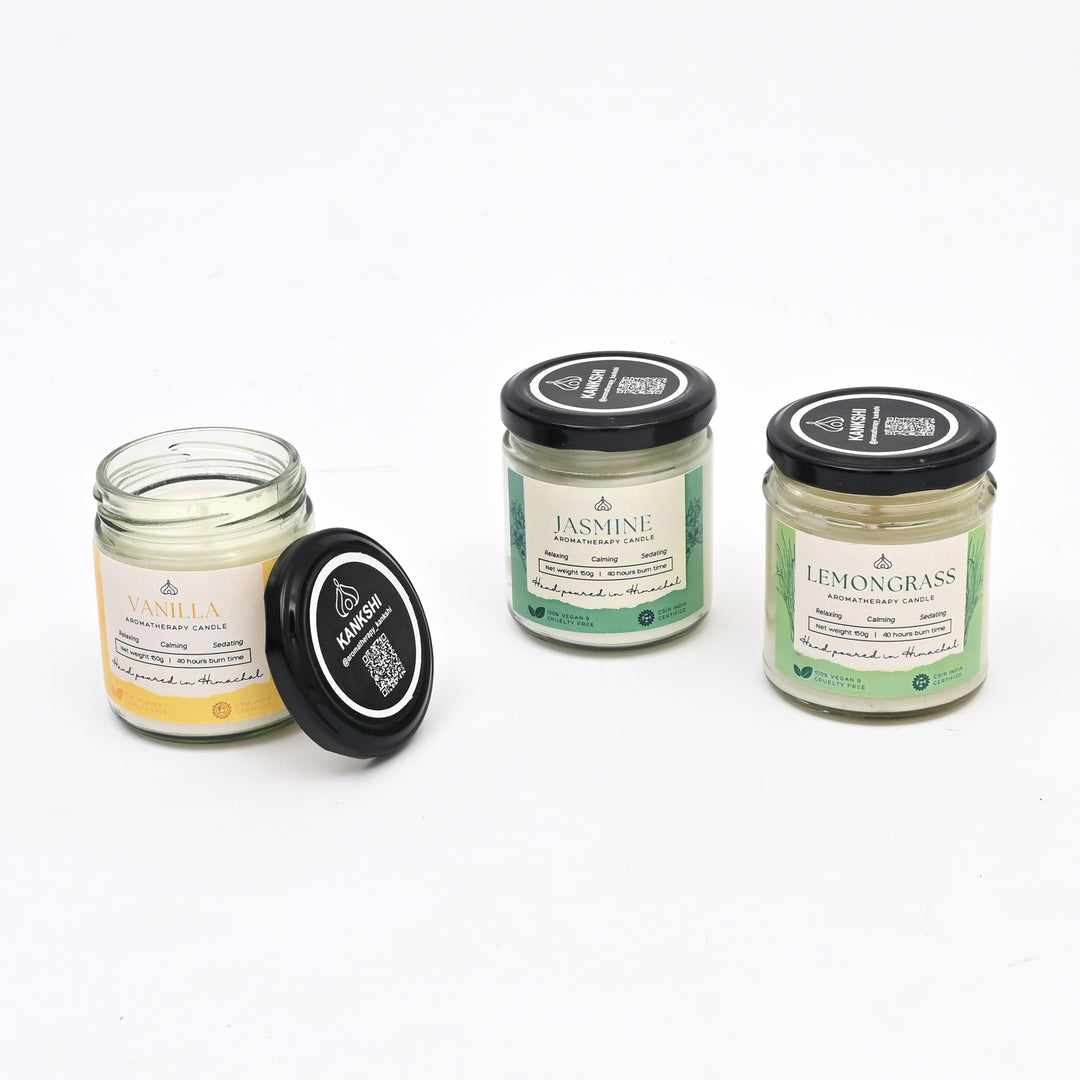 3-Pack Aromatherapy Wax Candles | Calming Scents for Stress Relief & Gifting