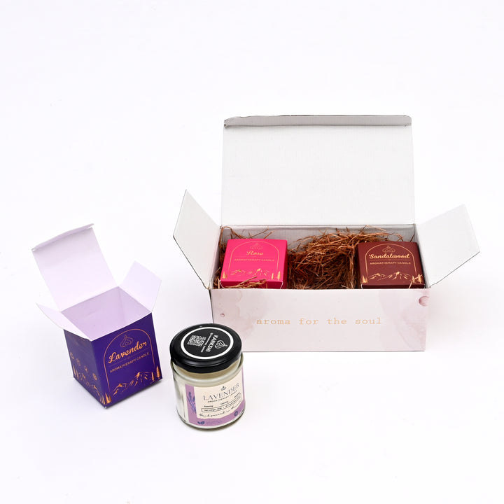 Aromatherapy Candle Gift Set | 3-Pack Premium Wax Candles for Relaxation