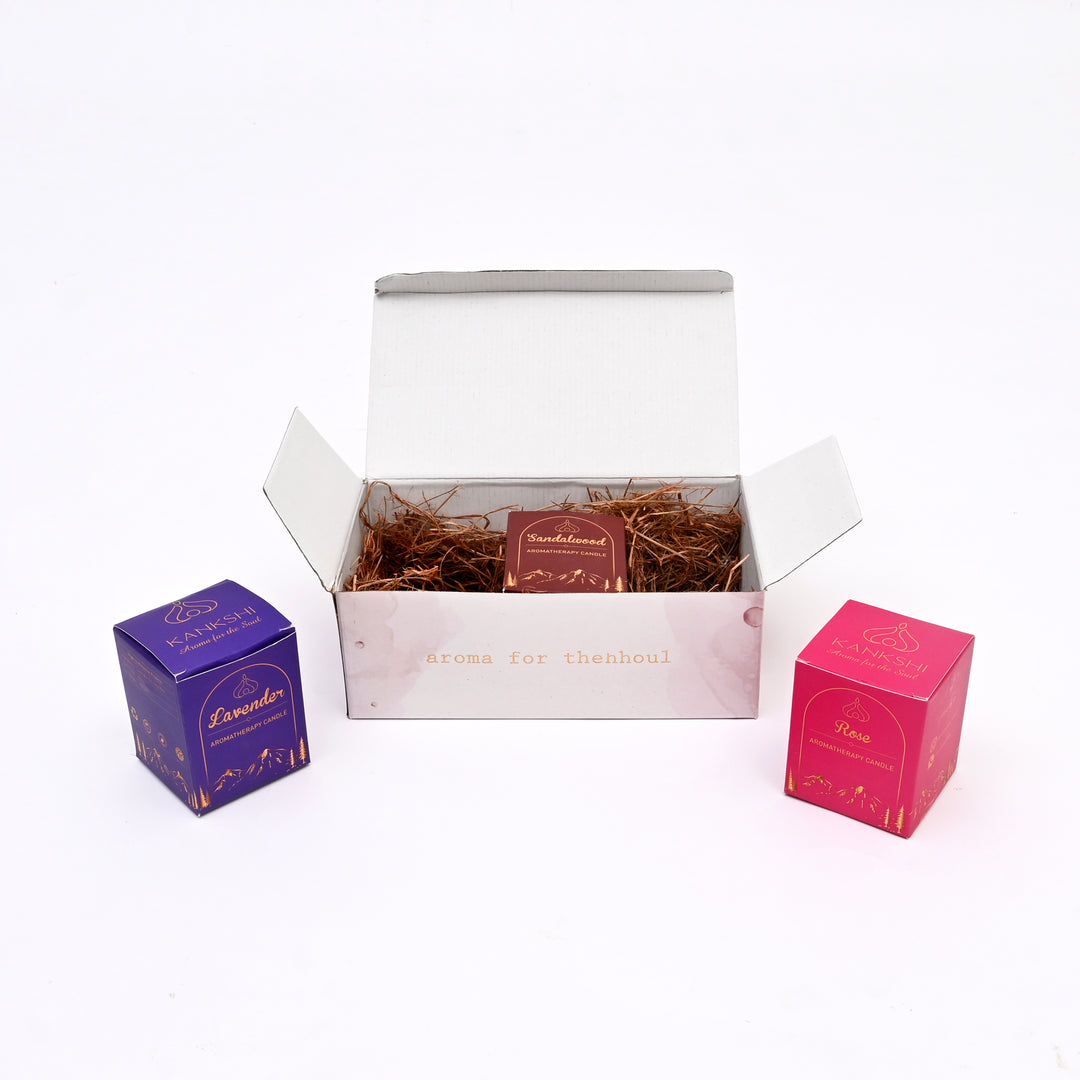 Aromatherapy Candle Gift Set | 3-Pack Premium Wax Candles for Relaxation