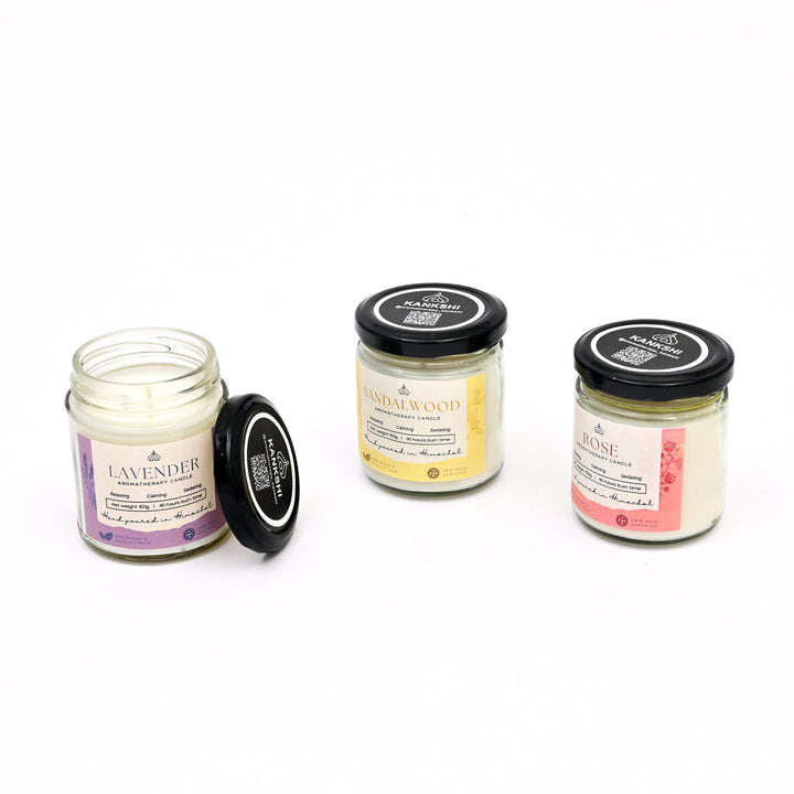 Aromatherapy Candle Gift Set | 3-Pack Premium Wax Candles for Relaxation