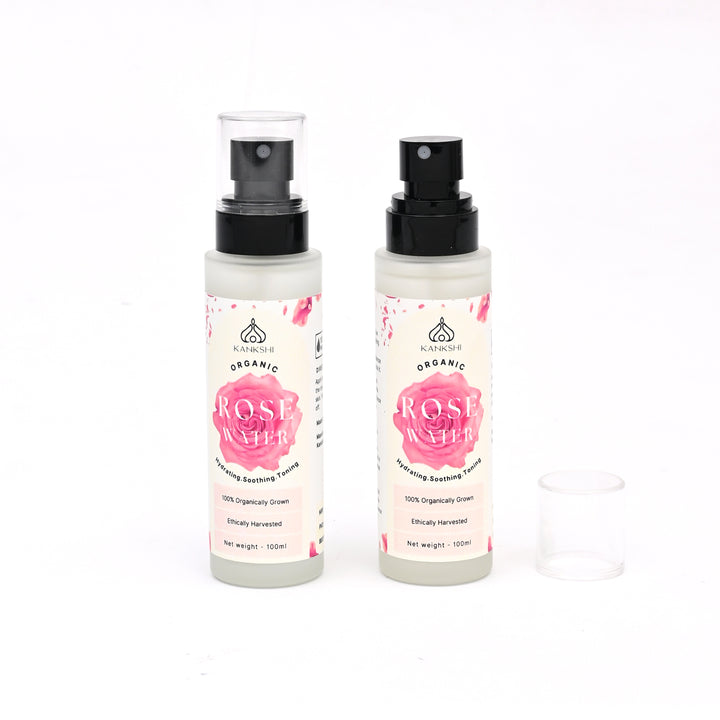 Pure Rose Water Spray Set | Natural Facial Toner & Skin Refresher (Pack of 2)