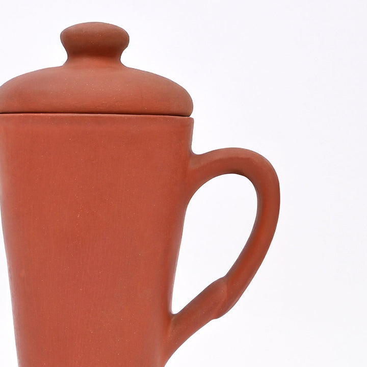 Handcrafted Clay Water Jug Set with 2 Cups | Natural Terracotta Drinkware