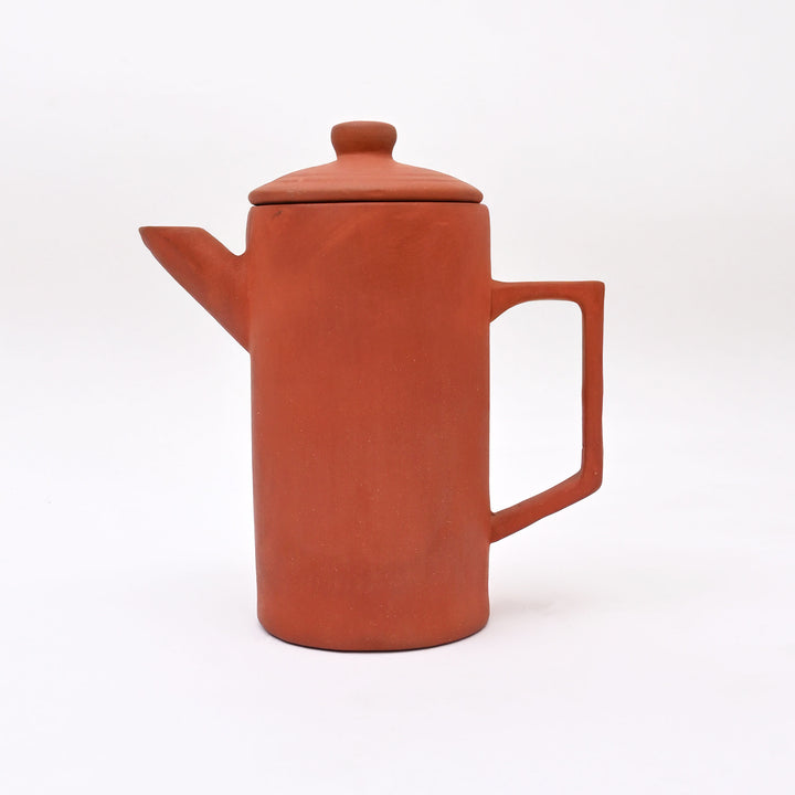 Handcrafted Clay Jug & Glass Set | Rustic Terracotta Pitcher Water Serving