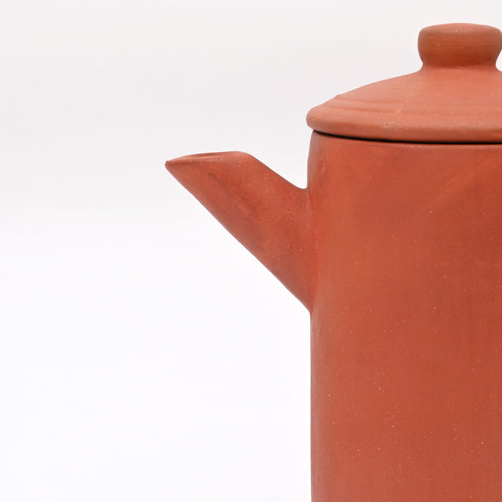 Handcrafted Clay Jug & Glass Set | Rustic Terracotta Pitcher Water Serving
