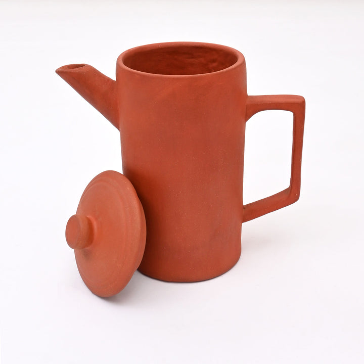 Handcrafted Clay Jug & Glass Set | Rustic Terracotta Pitcher Water Serving