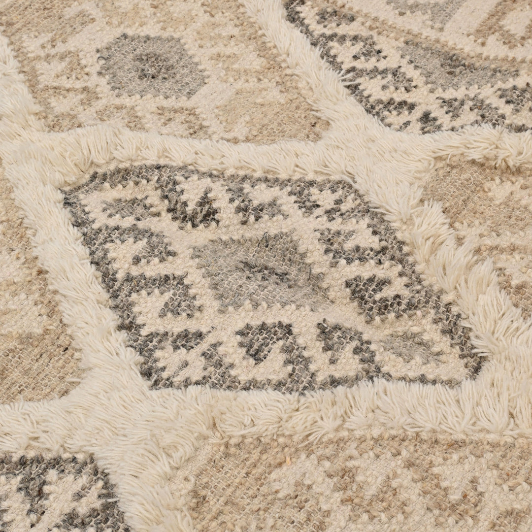 Handwoven Cotton Wool Rug | Soft & Natural Comfort for Every Room