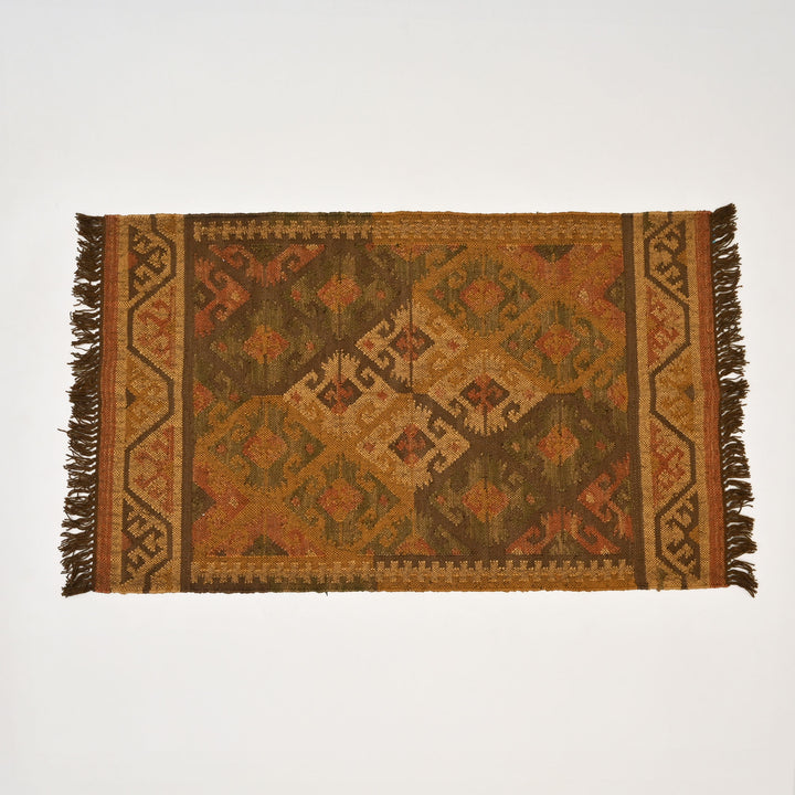 Handwoven Wool Jute Rug | Natural Fiber Blend for Modern Homes-60X36"
