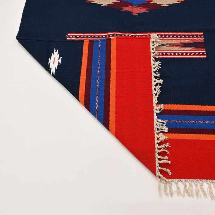 Gadpa Warangal Durry | Multicolor Handwoven Rug | 60x36"
