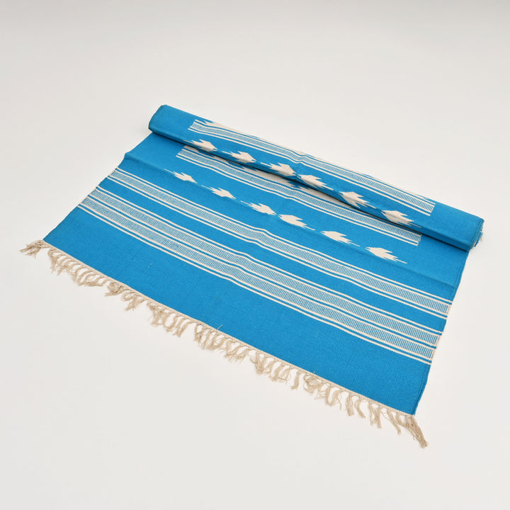 Handwoven Cotton Area Rug | 48x72” Sky Blue
