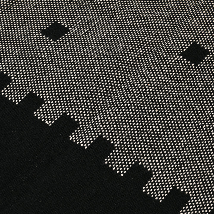 Handwoven Cotton Area Rug | 36x60” Black & White