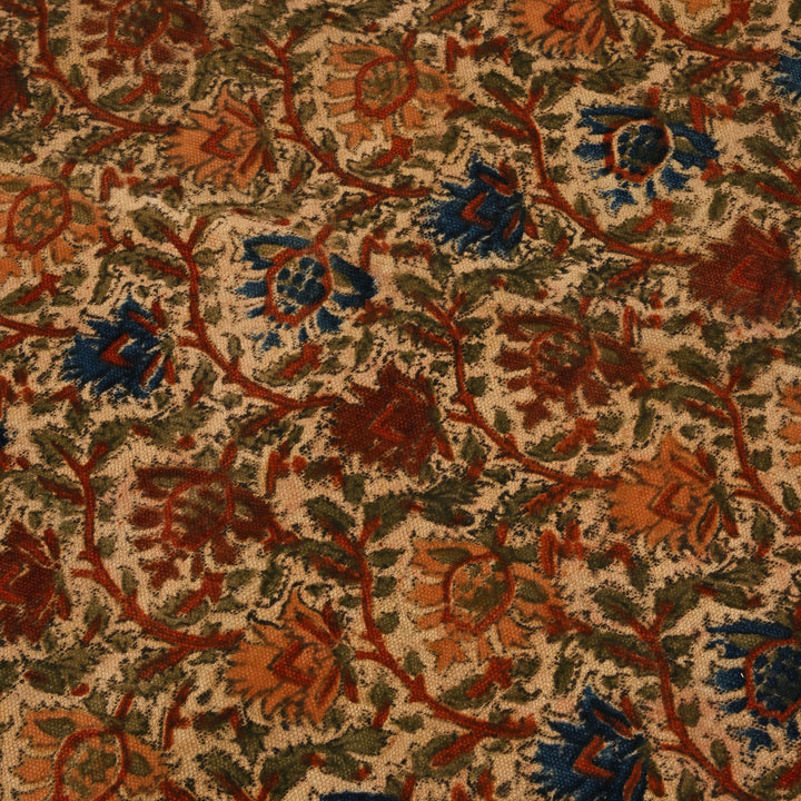 Handwoven Kalamkari Cotton Area Rug | 48x72” Black & White