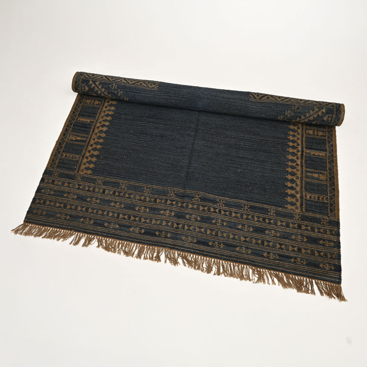 Cotton Wool Blend Rug | Soft & Durable Natural Fiber Floor Covering, 96x60"