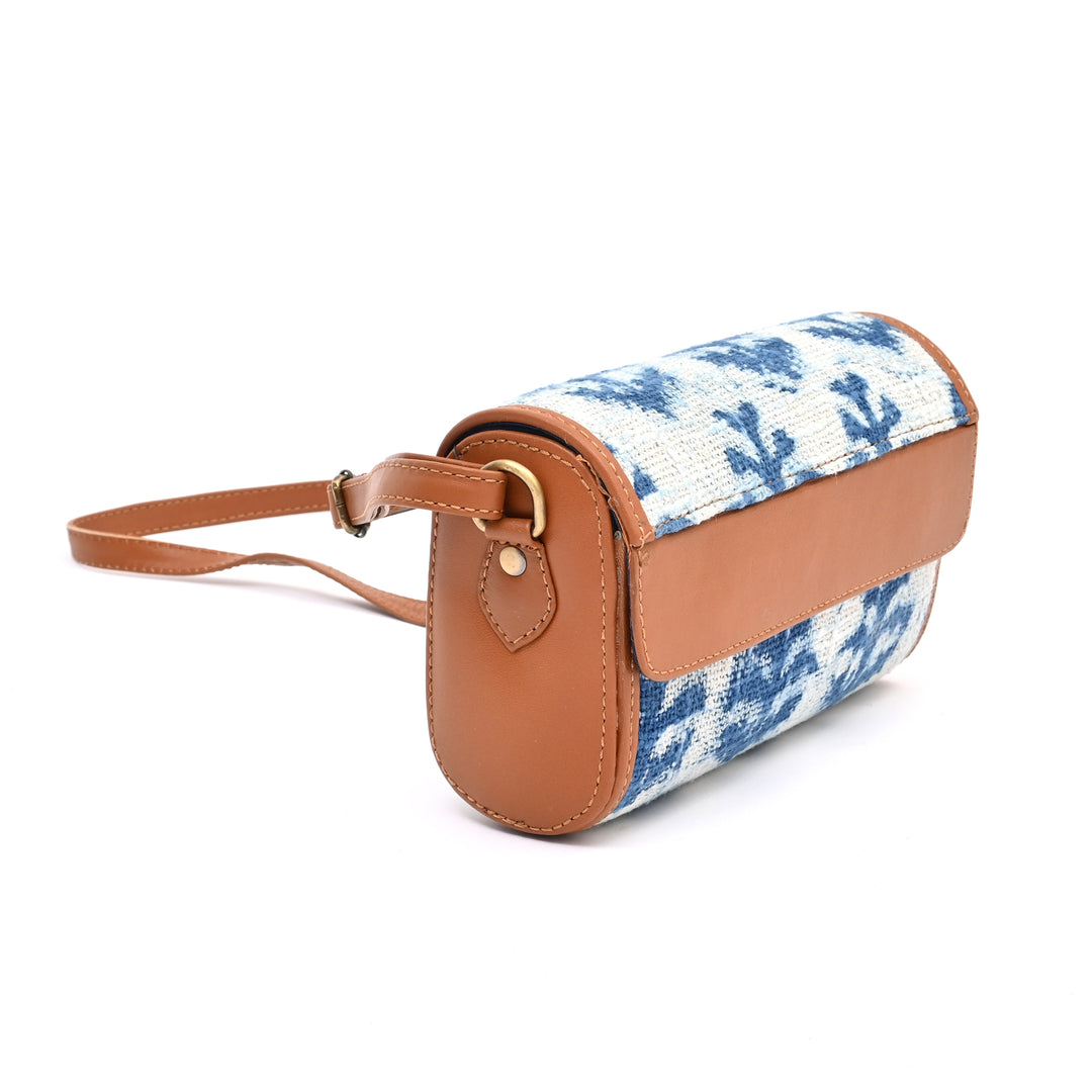 Fiber Sling Clutch Bag | Zigzag Ikat Handwoven