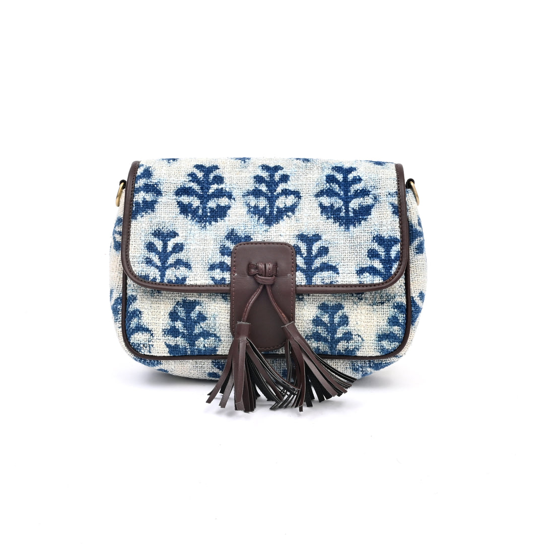 Handwoven Block Printed Sling Bag