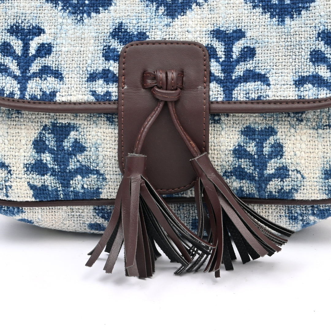 Handwoven Block Printed Sling Bag